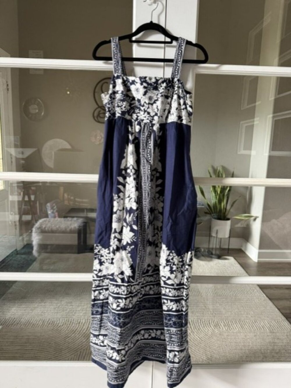 London Times Navy Maxi Dress - Picture 1 of 4